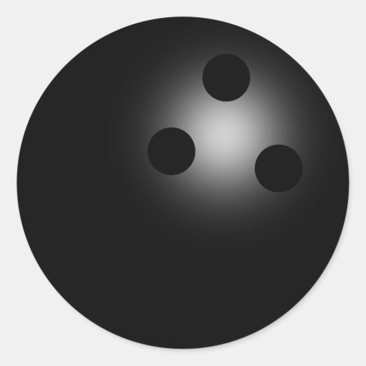 Sticker Rond Phoques d'enveloppes pour bowling noir brillant (Devant)