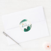 Sticker Rond Phoques d'enveloppes Tropical Green & Gold (Enveloppe)