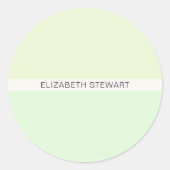 Sticker Rond Phoques d'enveloppes vert clair moderne (Devant)