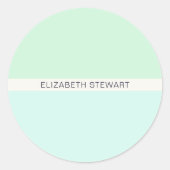 Sticker Rond Phoques d'enveloppes vertes et aquacoles modernes (Devant)