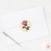 Sticker Rond Phoques d'invitation roses (Enveloppe)