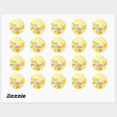 Sticker Rond Phoques FloralMix (Feuille)