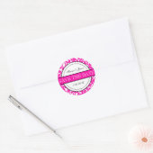 Sticker Rond Phoques gothiques blancs et roses de l'enveloppe (Enveloppe)