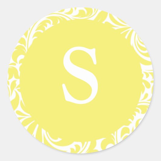 Sticker Rond Phoques Invitations personnalisables Monogrammes S (Devant)