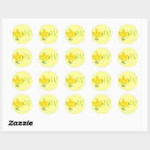 Sticker Rond Phoques Mariages de Lily Jaune (Feuille)