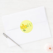 Sticker Rond Phoques Mariages de Lily Jaune (Enveloppe)