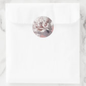 Sticker Rond Phoques Mariages Peony rose Beige (Sac)