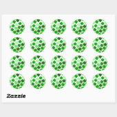 Sticker Rond Phoques shamrock - Vert (Feuille)
