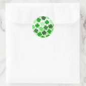 Sticker Rond Phoques shamrock - Vert (Sac)