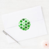Sticker Rond Phoques shamrock - Vert (Enveloppe)