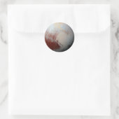 Sticker Rond Photo 2015 de Planet Pluto par New Horizons de la  (Sac)