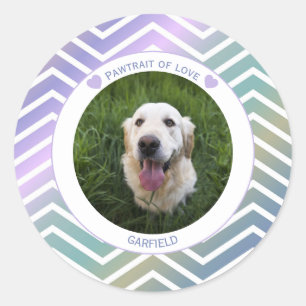 Sticker Rond photo amateurs d'animaux rayures modernes 