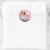 Sticker Rond Photo Anniversaire personnalisé (Sac)