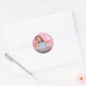 Sticker Rond Photo Anniversaire personnalisé (Enveloppe)