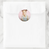 Sticker Rond Photo Anniversaire personnalisé (Sac)