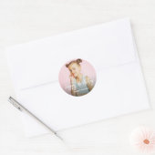 Sticker Rond Photo Anniversaire personnalisé (Enveloppe)