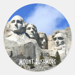Sticker Rond Photo commémorative nationale du mont Rushmore de