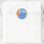 Sticker Rond photo de ballon de plage (Sac)