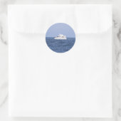 Sticker Rond Photo de bateau (Sac)