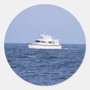 Sticker Rond Photo de bateau