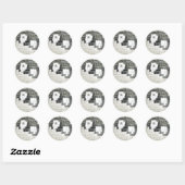 Sticker Rond photo de boule disco (Feuille)