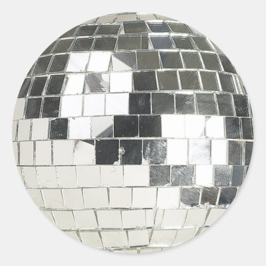 Sticker Rond photo de boule disco (Devant)