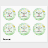 Sticker Rond Photo de Bretty Daisies dans une cuisine de campag (Feuille)