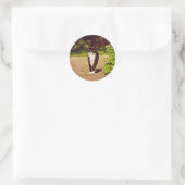 Sticker Rond Photo de chat Tuxedo noir et blanc (Sac)