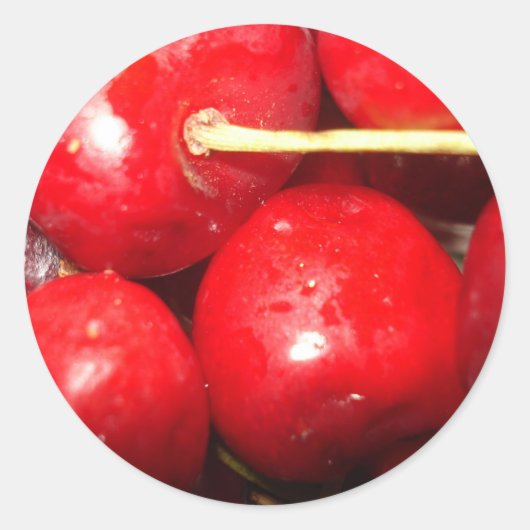 Sticker Rond Photo de Cherries (Devant)