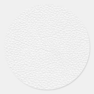 Sticker Rond Photo de cuir blanc.