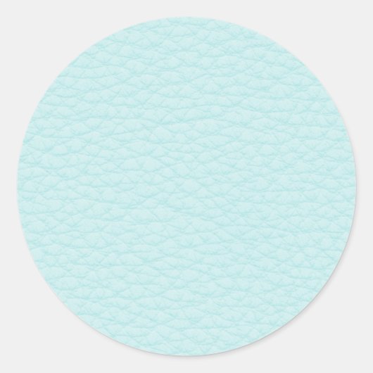 Sticker Rond Photo de Cuir Turquoise Léger. (Devant)