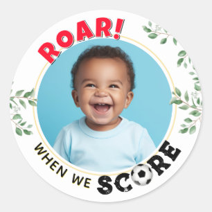 Sticker Rond Photo de football