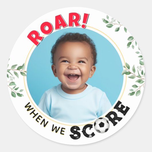 Sticker Rond Photo de football (Devant)