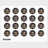 Sticker Rond Photo de graduation personnalisée (Feuille)