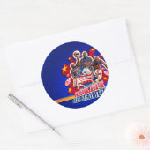 Sticker Rond Photo de groupe de Harlem GlobeTrotter (Enveloppe)