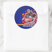 Sticker Rond Photo de groupe de Harlem GlobeTrotter (Sac)