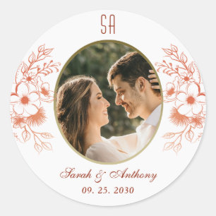 Sticker Rond Photo de mariage