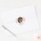 Sticker Rond Photo de mariage (Enveloppe)