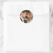Sticker Rond Photo de mariage (Sac)