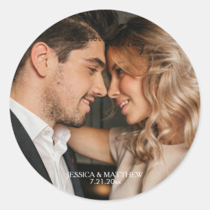 Sticker Rond Photo de mariage