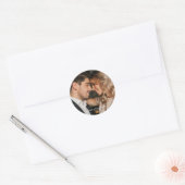 Sticker Rond Photo de mariage (Enveloppe)