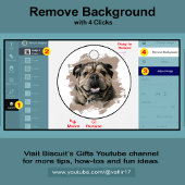Sticker Rond Photo de vacances vert rouge de votre chien ou de 