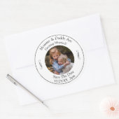 Sticker Rond Photo de vos enfants Maman Papa se marient   (Enveloppe)