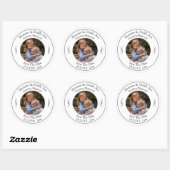 Sticker Rond Photo de vos enfants Maman Papa se marient   (Feuille)