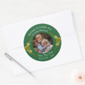 Sticker Rond Photo de vos enfants Maman Papa se marient   (Enveloppe)