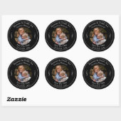 Sticker Rond Photo de vos enfants Maman Papa se marient   (Feuille)