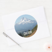 Sticker Rond Photo de voyage du mont Oregon (Enveloppe)