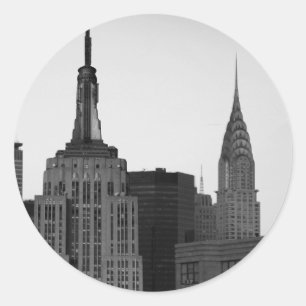 Sticker Rond Photo d'Empire State Building