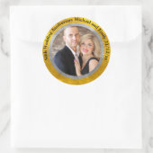 Sticker Rond PHOTO DU 50e ANNIVERSAIRE Mariage (Sac)