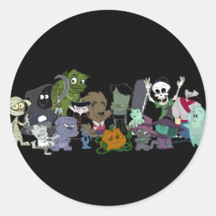 Sticker Rond Photo du groupe Halloweenies